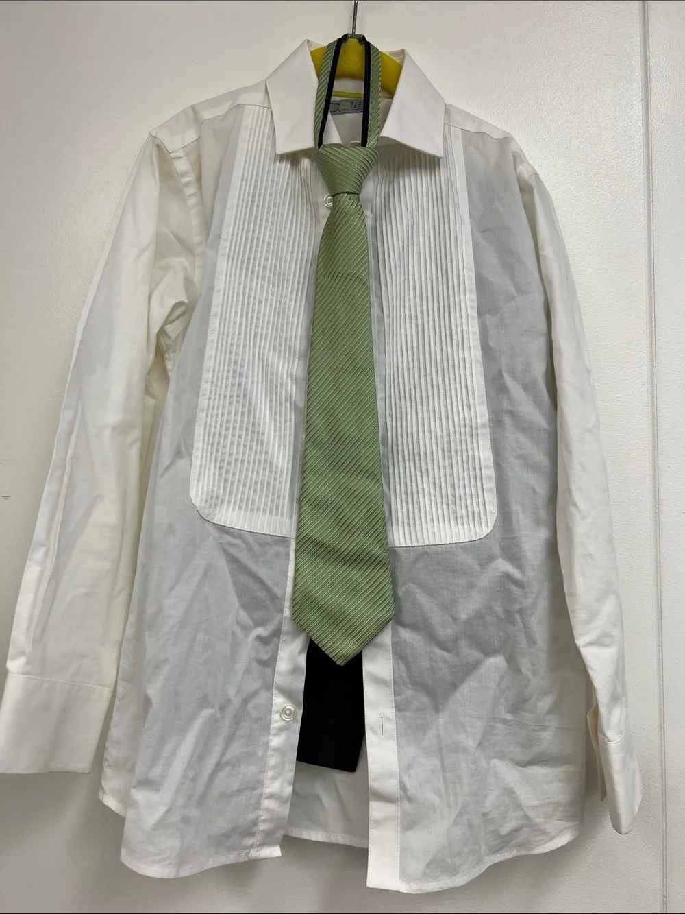 C2 by Calibrate Charcoal Blazer Pant Suit Set w/ Shirt and Green Tie Kids Boy 8